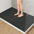 thumbnail image 1 of Yolife Extra Large PVC Shower Mat, 35.4x24 inch Non-Slip Bath Mat with Quick Drain, No Suction Cups, Easy to Cut & Store for Tub, Stall, Spa,Black, 1 of 8