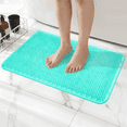 thumbnail image 1 of Yolife Non-Slip Grass Bath Mat with Strong Suction Cups, 25.6"x13.4" Quick-Drain Shower Floor Mat for Foot Scrubbing & Massage, Green, 1 of 8