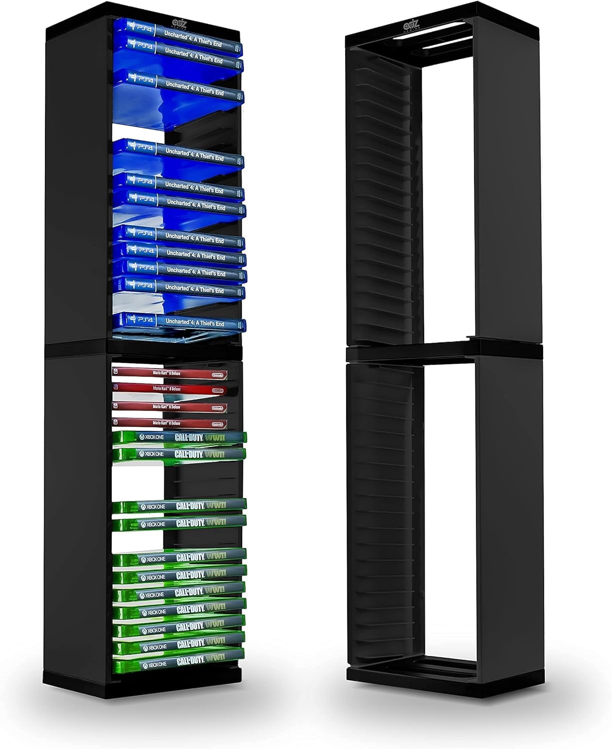 Yolispa Game Storage Tower for PS5/PS4/PS3/Xbox Series S, Vertical Game Disc Holder, Holds 36 Video Game Discs