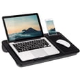 thumbnail image 1 of Yolispa Home Office Lap Desk with Device Ledge, Mouse Pad, and Phone Holder,Portable Lap Laptop Desk Fits up to 15.6 Inch Laptops, 1 of 8