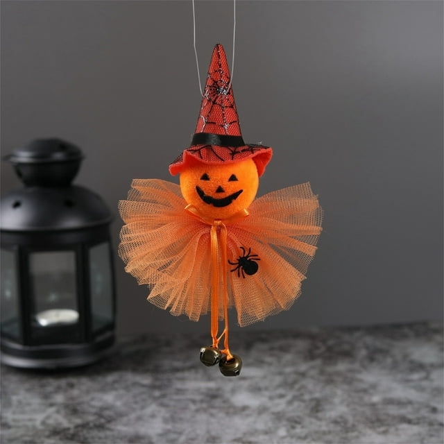 Yolmart Doll Charm Pumpkin Witch Doll Eif Doll Scary Cat Novelty Funny