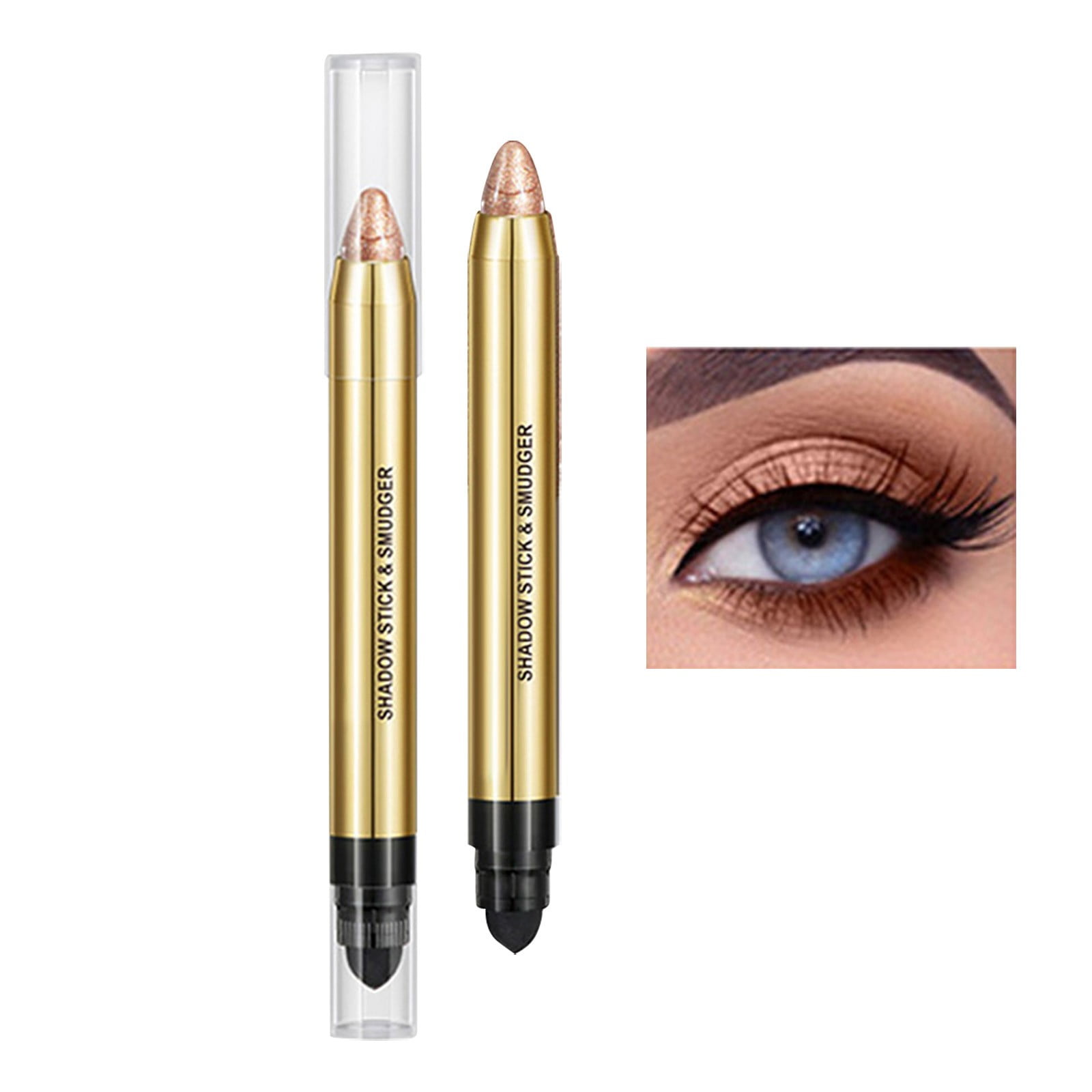Yolmart Eye Shadow Stick High Gloss Earth Eye Shadow Pen Double Head