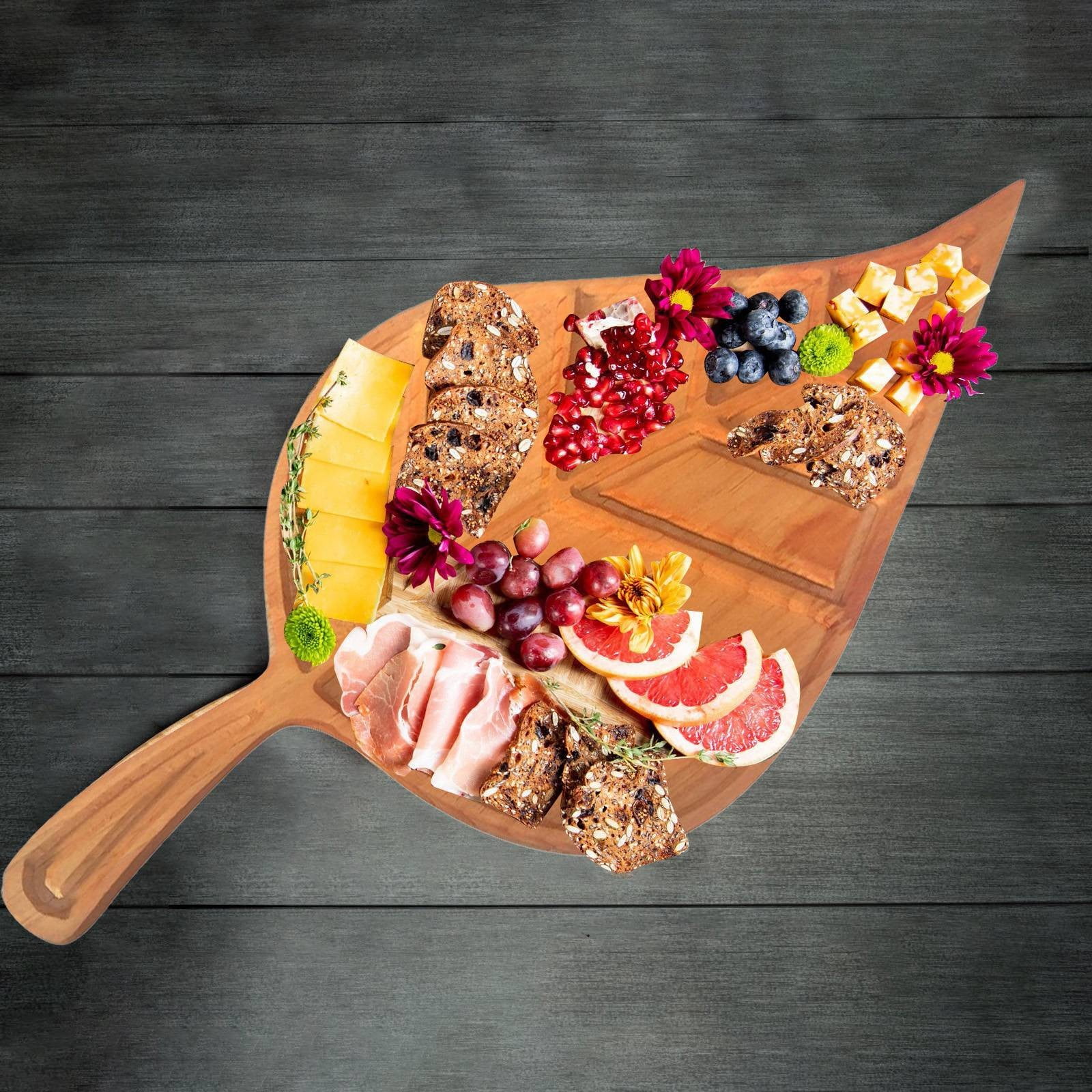 Yolmart Leaf Board Charcuterie Board Set Unique Cheese Board