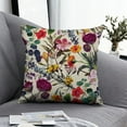 Yolmart Linen Pillow Case Vintage Flower Cushion Night Rose Print