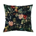 Yolmart Linen Pillow Case Vintage Flower Cushion Night Rose Print