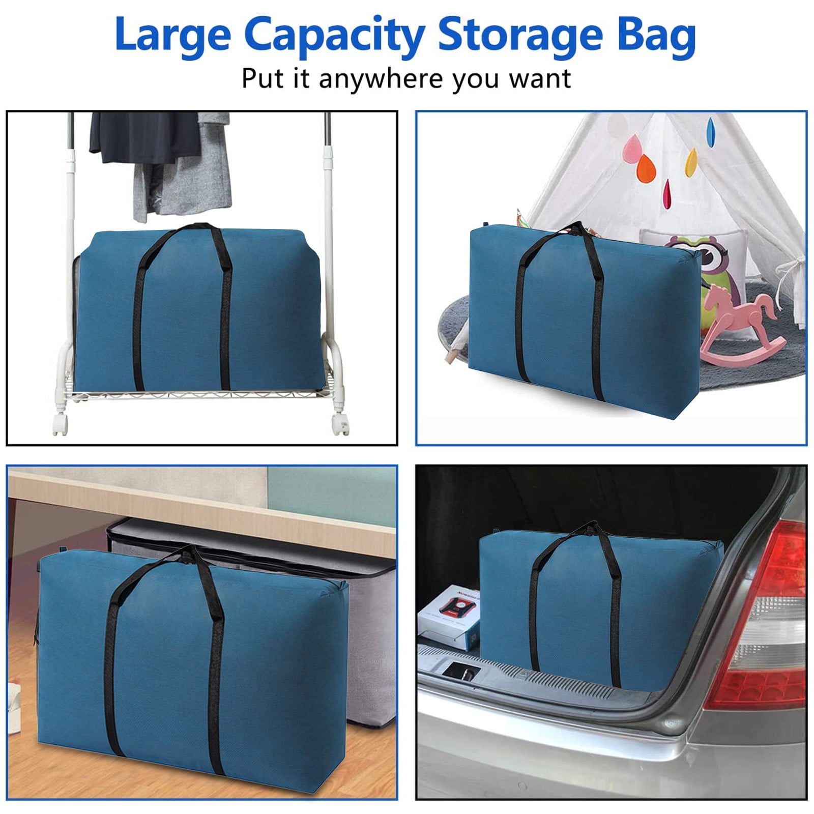 Yolmart Thickened Storage Bag Folding Storage Bag Under Bed Storage Bag