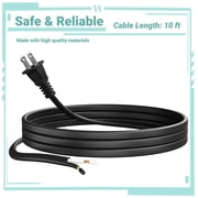Yolmary 10ft 18AWG AC Power Cord Compatible with Black and Decker 2037 2038 2045 2046 2049K 2132 2134