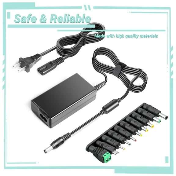 Yolmary 12V 5A Power Supply, Power Supply Adapter, AC DC Converter 100-220V to 12 Volt 5 Amp Transformer 5.5x2.1mm Plug Compatible for LED Strip Light DVR NVR Security Cameras System CCTV Accessories