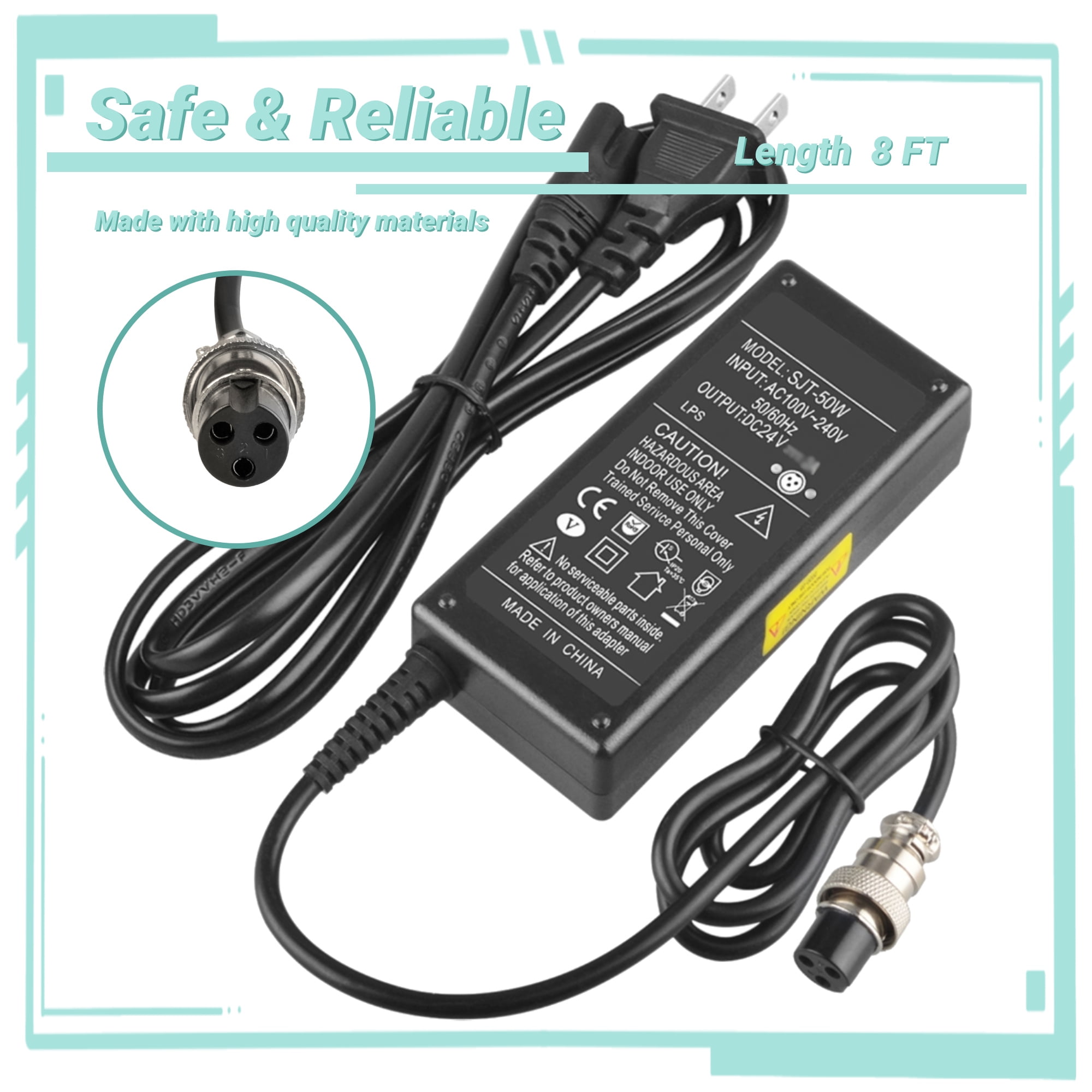 Yolmary 24V Scooter Battery Charger Compatible for Razor Star II E