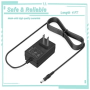 Yolmary 4ft DC 12V AC DC Adapter Compatible with Seagate Pushbutton External / Push Button eSATA Drive HDD 12VDC Power Supply Cord Cable with Barrel Round Single Pin Power Plug Tip