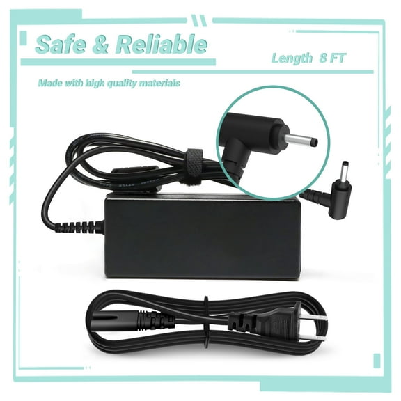 Yolmary 65W 19V 3.42A Charger Compatible for Acer Laptop AC Adapter A13-045N2A A11-065N1A Pa-1450-26 Aspire 1 5 R15 Slim A515-54 Chromebook C738T C740 Spin 1 3 5 Swift 3 Power Cord