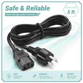 Yolmary AC Power Cord Cable (5ft) Compatible with Fender Acoustasonic 40 ACOUSTASONIC-40 Guitar Amp