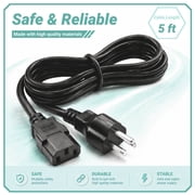 Yolmary AC Power Cord Cable 5ft Compatible with XYZ Printing DaVinci 1.0 Pro 3D Printer 3-prong Wire