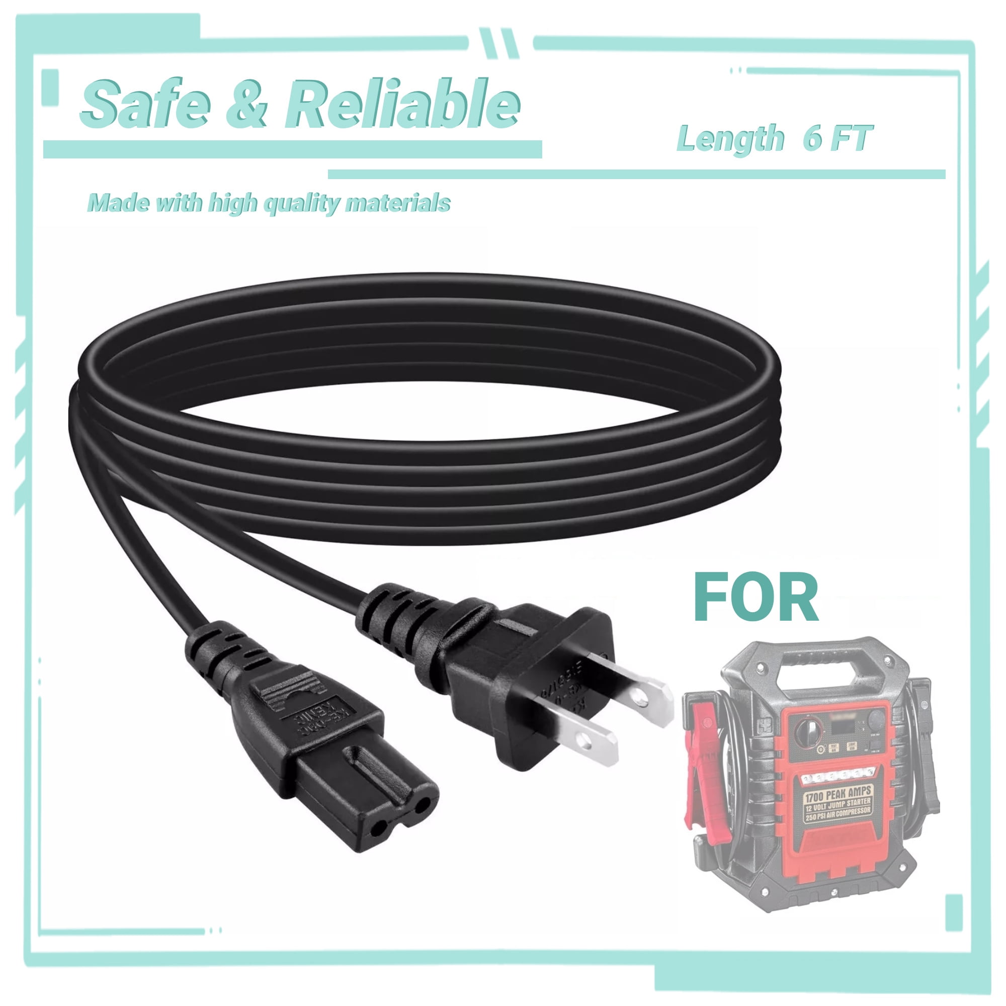Yolmary AC Power Cord Compatible with Viking 1700 Peak Amp