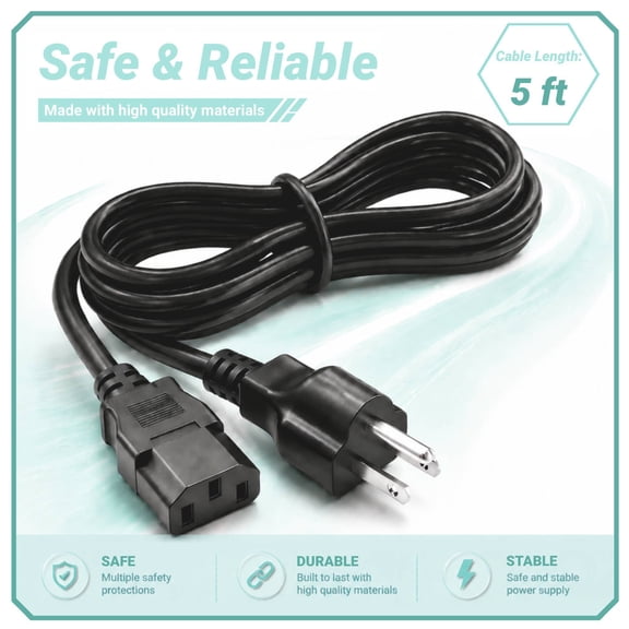 Yolmary Power Cord Compatible with Vox Valvetronix VT20 Plus Electric Guitar Modeling Amplifier