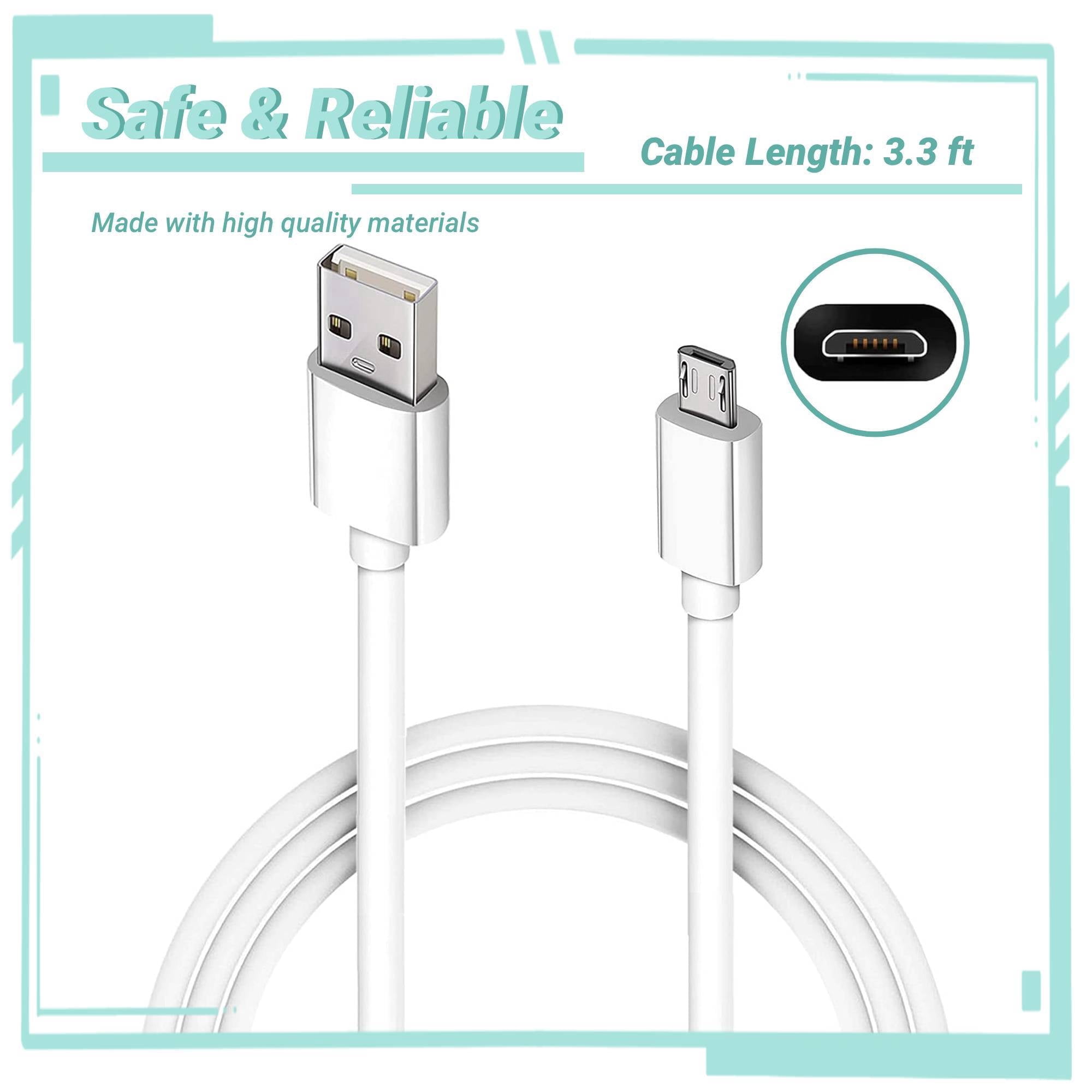 Yolmary White Micro USB PC Laptop Charger Power Cord Compatible with ...