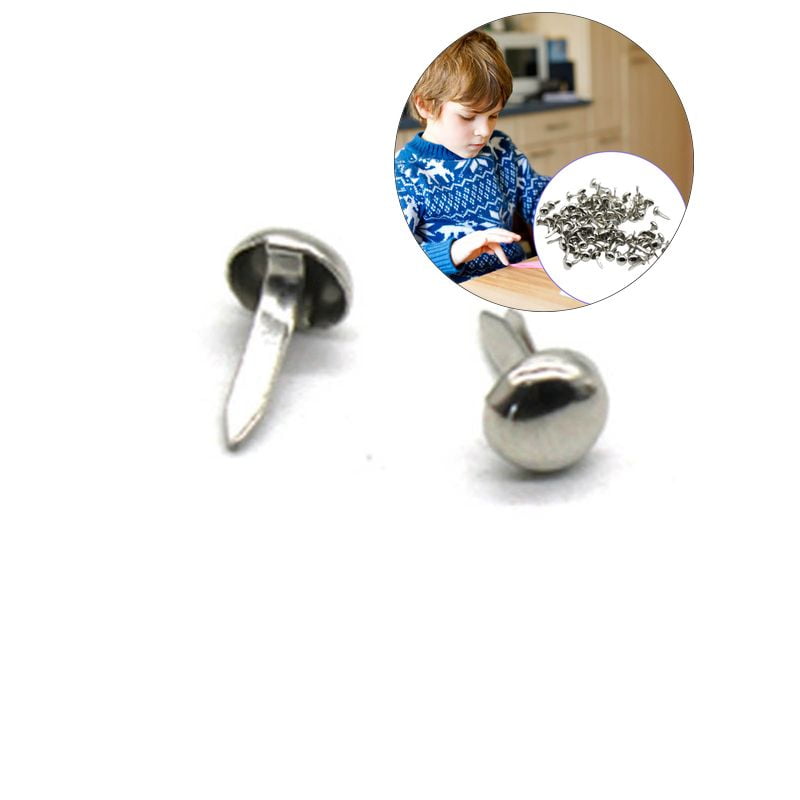 Yoloke 100 Pcs Mini Paper Fasteners | Copper Plated Round Clasps | For ...