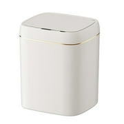 Yoloke 11 Liter White Touchless Sensor Trash Can with Silent Lid for Kitchen and Office | USB Charging
