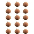 thumbnail image 1 of Yoloke 15-Piece Velvet Flocked Christmas Tree Ornaments - 314 Inch Brown Plastic Balls with Metal Buckle for Xmas Decor - Classic Decorative Hanging Balls for Trees, Doors, and Walls, 1 of 4