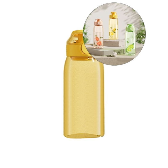 Yoloke 19.6oz Large Capacity Sports Water Bottle | Leakproof Locking Cover | Food Grade Plastic | Hand Strap | Stirring Filter | for Gym, Outdoor