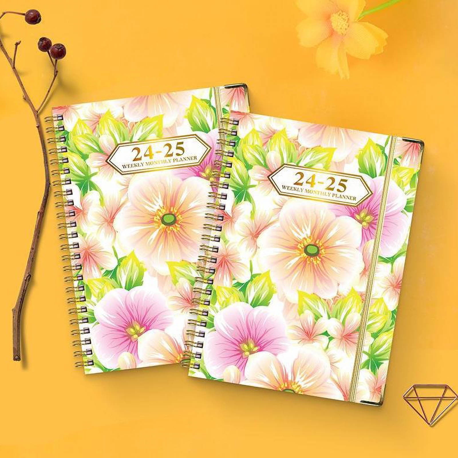 Yoloke 20242025 A5 Daily Planner with Separate Sections, Spiral Bound