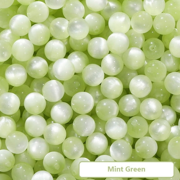 Yoloke 20PCS Resin Tiger Eye Round Beads Imitation Stone Beads Round Loose Gemstone Bead for Bracelet Beading Crystal Jewelry Making DIY Necklace Earrings