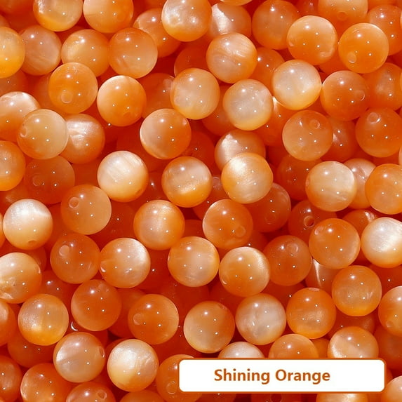 Yoloke 20PCS Resin Tiger Eye Round Beads Imitation Stone Beads Round Loose Gemstone Bead for Bracelet Beading Crystal Jewelry Making DIY Necklace Earrings