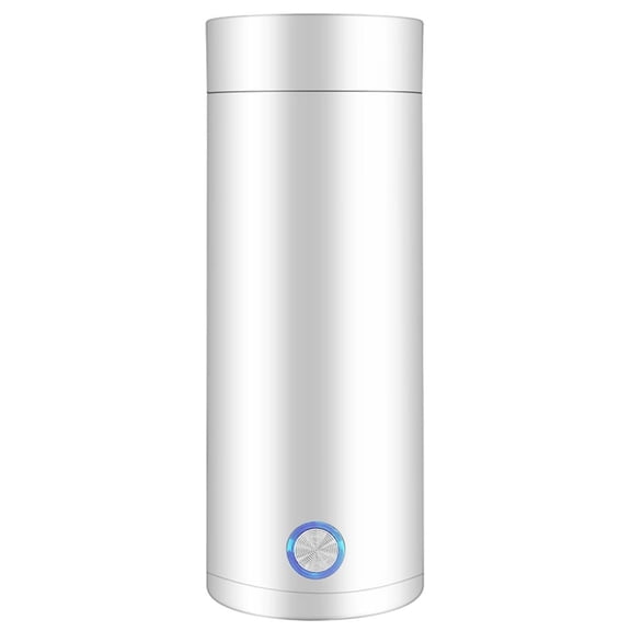 Yoloke 3-in-1 Portable Electric Kettle for Travel, 400ml Mini Car Kettle with Auto Shut-Off, Stainless Steel Water Heater for Tea and Coffee, Easy to Use