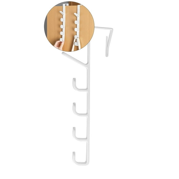 Yoloke 5 Layers Over The Door Organizer Hooks Hats Hanger, Purse Organizer Vertical Hanging Coat Organizer Rack for Backpack Towel and Hangers