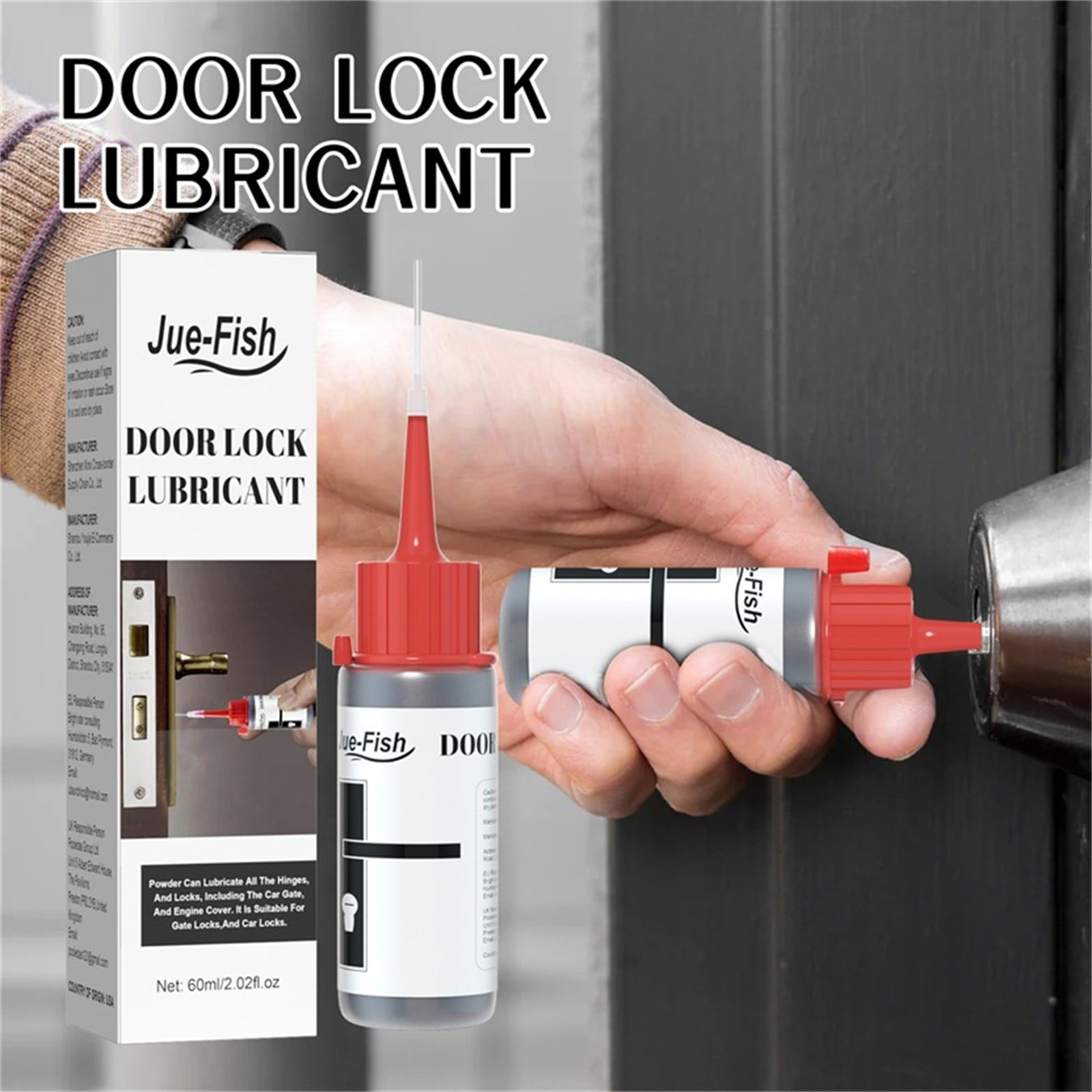 Yoloke 60ml Powder Lubricant for Hinges, Locks, Car Doors, Padlocks, and Garage Doors Multi