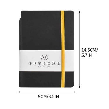 Yoloke A6 Size Horizontal Notebook with Durable Leather Cover - Portable, Multifunctional Design for Office and Learning