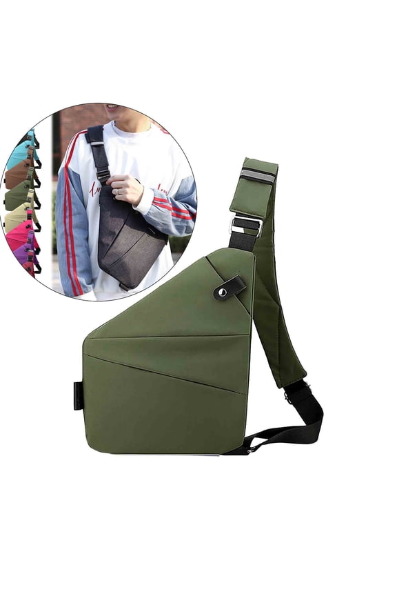 Yoloke Anti-Theft Crossbody Sling Bag for Travel - Slim, Personal Pocket Purse with Flexible Design for Women and Men - Ideal for On-the-Go Security