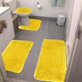 thumbnail image 1 of Yoloke Bathroom Rug Set 4 Piece, Soft Non Slip Memory Foam Bathroom Rugs, Machine Wash Bathroom Mat Set, Water Absorbent Bath Rug Set for Toilet and Floor (Yellow), 1 of 7
