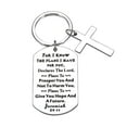 thumbnail image 1 of Yoloke Bible Verse Cross Keychain - Christian Religious Jewelry for Men and Women - Perfect Gift for Birthday, Graduation, Communion, Christmas, Thanksgiving, 1 of 3