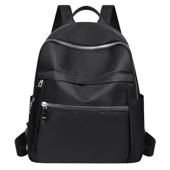 Yoloke Black Oxford Cloth Women's Casual Backpack with Multiple Pockets, A4 Sized, Adjustable Shoulder Straps, Ideal for Travel, Work, and Daily Use