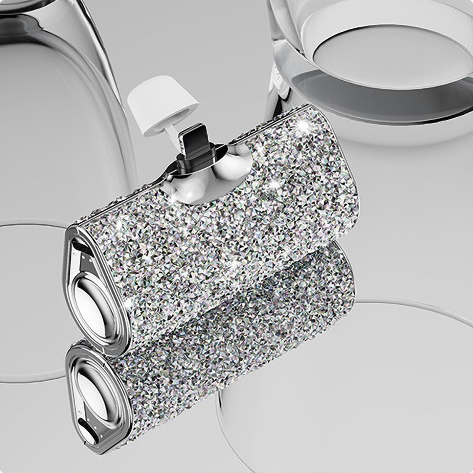 Yoloke Bling Small Portable Charger, Power Bank, 5000mAh Ultra Compact Cute Shining Power Bank
