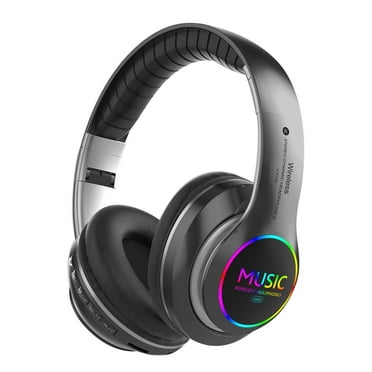 Yoloke Bluetooth 5.0 Subwoofer Head-Mounted Foldable Headphones - Built-in Mic Wireless Call Folding Stereo Noise Cancellation Over Ear Soft Earmuffs Headset Bluetooth Earbuds