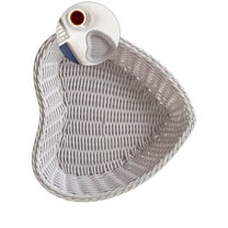 Yoloke Cabilock Heart Shaped Basket Woven Storage Baskets Open Storage Bins Candy Bowl Bread Holder Table Centerpiece for Snack Fruit Basket Weaving