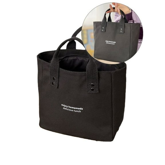 Yoloke Canvas Tote Bag for Women Small Tote Bag with Zipper Canvas Crossbody Bag Shoulder Bag Satchel Handbag with Compartments