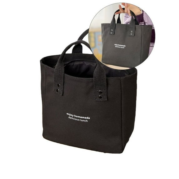 Yoloke Canvas Tote Bag for Women Small Tote Bag with Zipper Canvas Crossbody Bag Shoulder Bag Satchel Handbag with Compartments