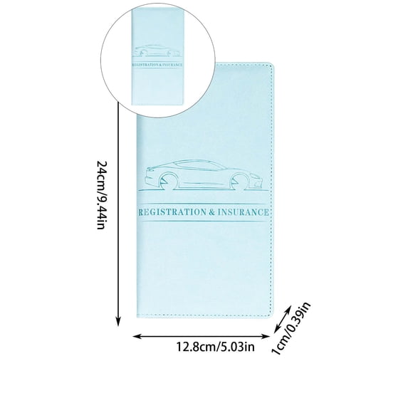 Yoloke Car Registration and Insurance Card Holder, Important Document Insurance Data Leather Protective Cover,Business Card Wallet Storage Holder, Universal for Car Accessories