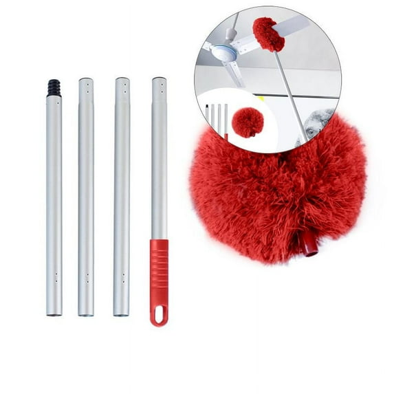 Yoloke Ceiling Fan Cleaner Duster Reusable Microfiber Ceiling Fan Blade Cleaner Removable Duster with Extension Pole Adjusts for Cleaning Walls Bookshelves Furniture Door Window Top