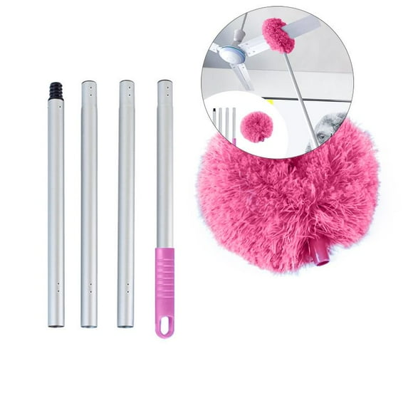 Yoloke Ceiling Fan Cleaner Duster Reusable Microfiber Ceiling Fan Blade Cleaner Removable Duster with Extension Pole Adjusts for Cleaning Walls Bookshelves Furniture Door Window Top