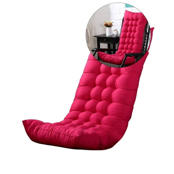 Yoloke Chaise Lounge Cushions Lounge Chair Cushion Waterproof Thickened Lounge Chair Cushion for Outdoor Indoor Home Office(Red)