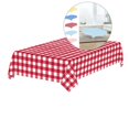 thumbnail image 1 of Yoloke Checkered Tablecloth Disposable Gingham Tablecloth, Rectangle Waterproof Plastic Table Cloths for Outdoor Picnic, Birthday, Party, Baby Shower, 1 of 5