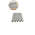 thumbnail image 1 of Yoloke Checkers Game Fitted Sheet, Geometric Grid Style Monochrome Squares in Traditional Game Board Design, Bed Cover with All-Round Elastic Deep Pocket for Comfort(36x79Inch), 1 of 5