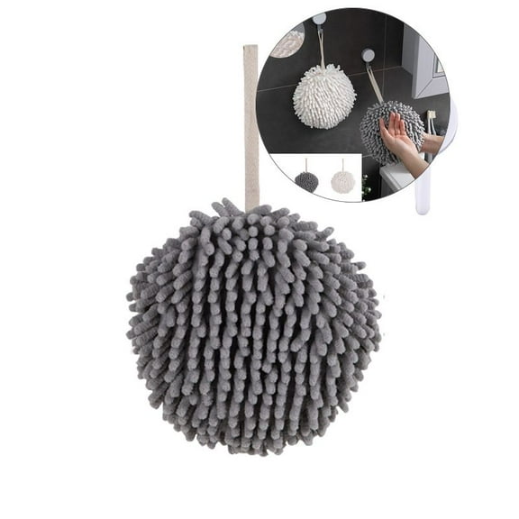 Yoloke Chenille Hand Towels,Kitchen Hand Towels with Loop, Bathroom Hand Towels Hanging, Quick Dry Cloths for Cleaning, Soft Absorbent Microfiber Hand Towels