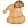 thumbnail image 1 of Yoloke Christmas Wood Serving Tray Wooden Platter Rustic Farmhouse Food Dish Plate Table Serving Platter for Christmas Charcuterie Cheese Food Fruit, 1 of 5