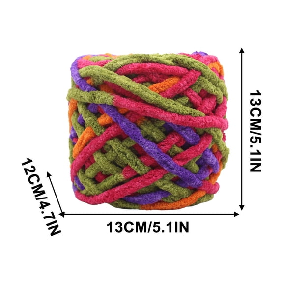 Yoloke Chunky Yarn for Crocheting, Thick Fluffy Soft Chenille Yarn Velvet Yarn for Making Blankets, Clothes, DIY Craft