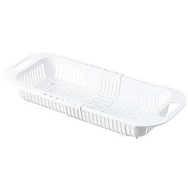Yoloke Colander Basket, Plastic Over the Sink Strainers and Colanders, Kitchen Sink Drain Strainer Basket with Handle, Fruit, Vegetable, Dishes Colander
